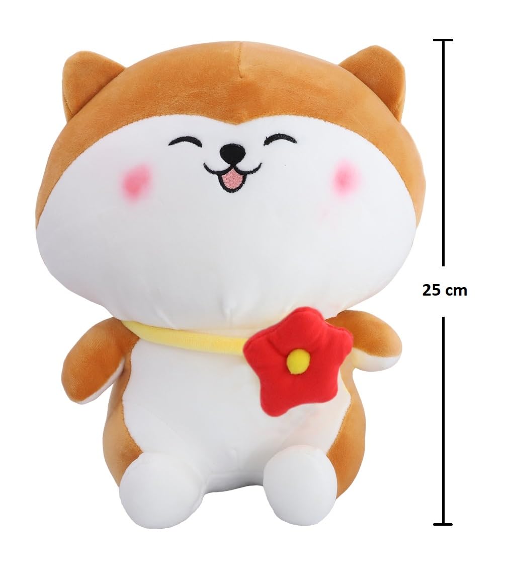 Babique Dog Plush Soft Toy Cute Kids Animal Home Decor Boys/Girls/Baby (25 cm, White)