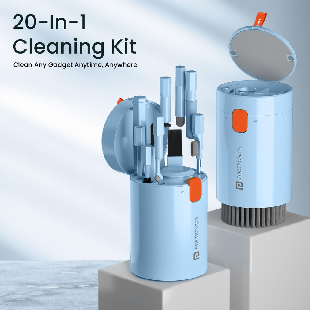Portronics Clean G 20 in 1 Multipurpose Device Cleaner Cleaning Kit for Laptops, Smartphones, Keyboards, Desktop & Earphones(White)