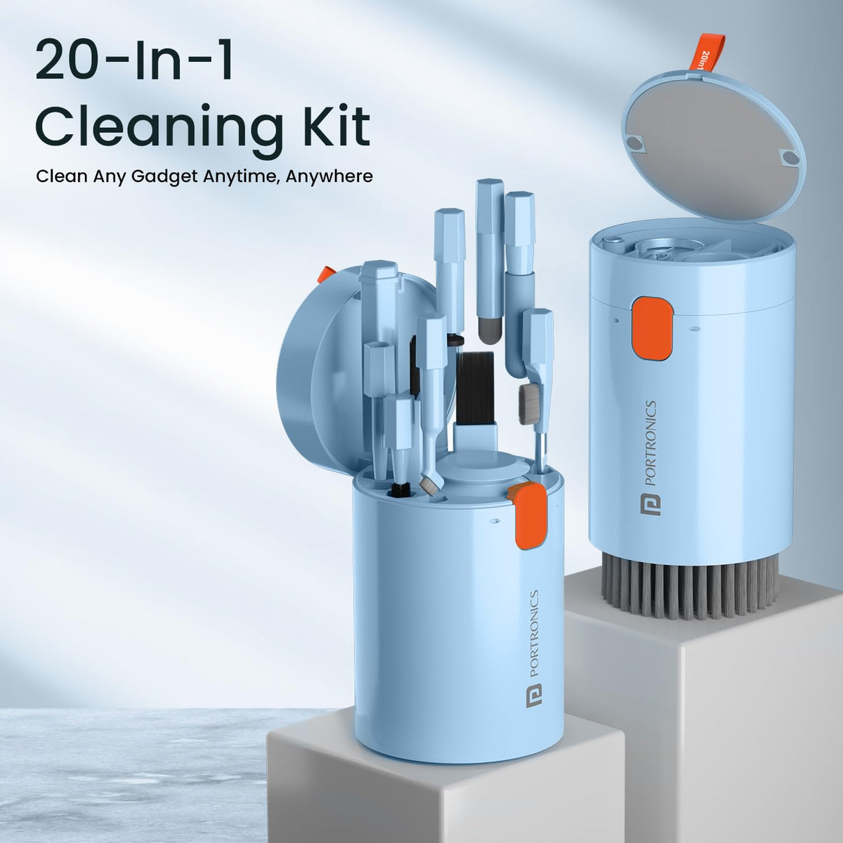 Portronics Clean G 20 in 1 Multipurpose Device Cleaner Cleaning Kit for Laptops, Smartphones, Keyboards, Desktop & Earphones(White)