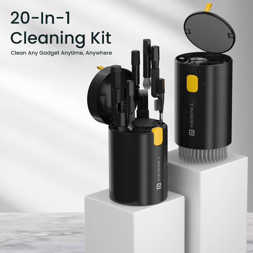 Portronics Clean G 20 in 1 Multipurpose Device Cleaner Cleaning Kit for Laptops, Smartphones, Keyboards, Desktop & Earphones(White)