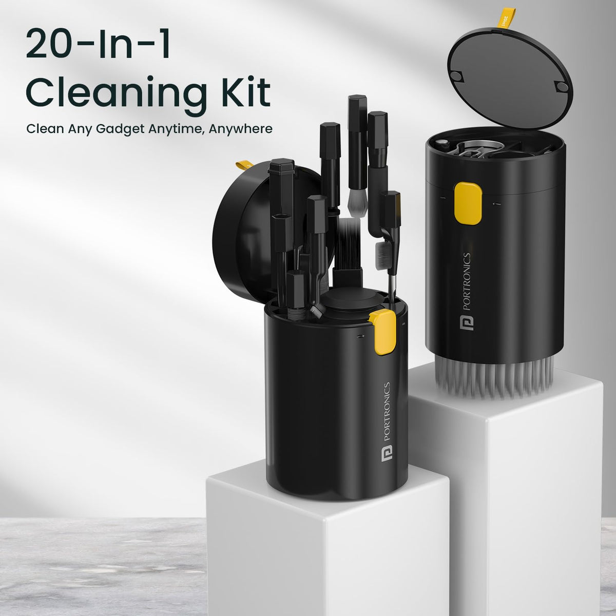 Portronics Clean G 20 in 1 Multipurpose Device Cleaner Cleaning Kit for Laptops, Smartphones, Keyboards, Desktop & Earphones(White)