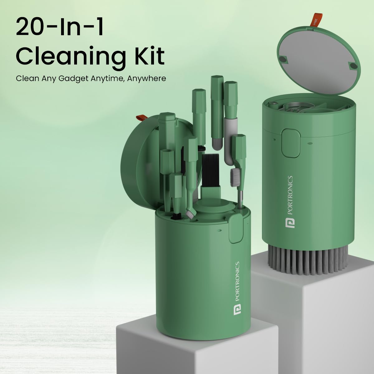 Portronics Clean G 20 in 1 Multipurpose Device Cleaner Cleaning Kit for Laptops, Smartphones, Keyboards, Desktop & Earphones(White)