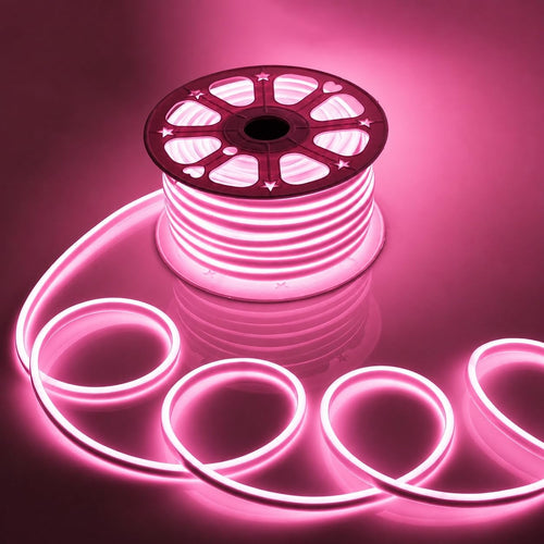 MoonlitDreams 2M Neon LED Strip Light 240 LEDs (120 LED/M) – 10mm Thick, 2X Bright, Direct Plug 220V No Adapter, Waterproof Flexible Rope Light for Home, Bedroom, Room Decor, DIY & Party (Warm White)