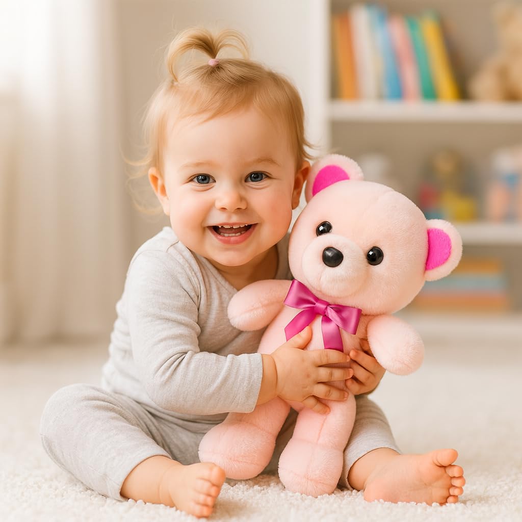 Babique Dog Plush Soft Toy Cute Kids Animal Home Decor Boys/Girls/Baby (25 cm, White)