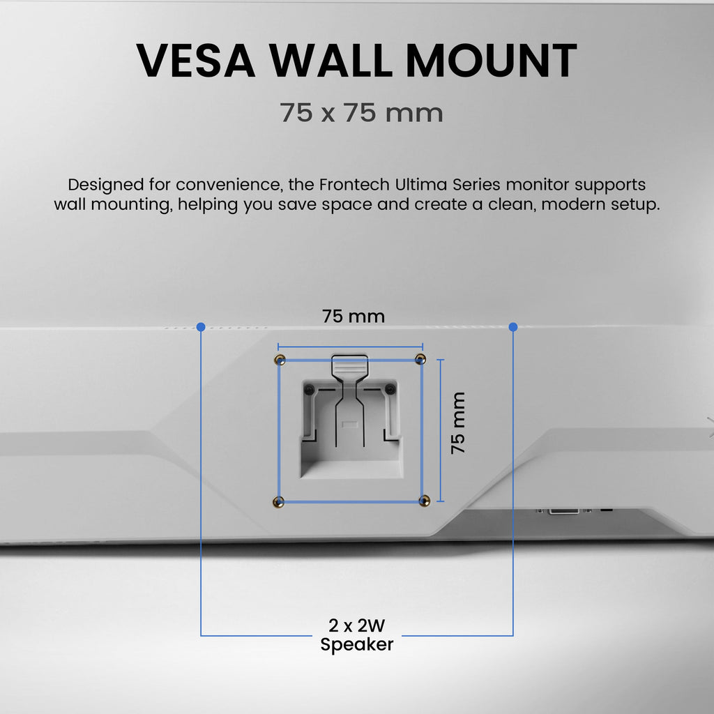FRONTECH (54.61cm, LED, FHD 1920x1080,100Hz, White, 3500R Curved, Bezel Less Design, HDMI & VGA Ports Monitor (MON-0079C)