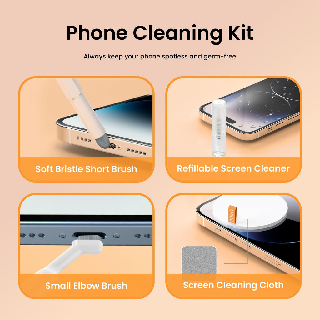 Portronics Clean G 20 in 1 Multipurpose Device Cleaner Cleaning Kit for Laptops, Smartphones, Keyboards, Desktop & Earphones(White)