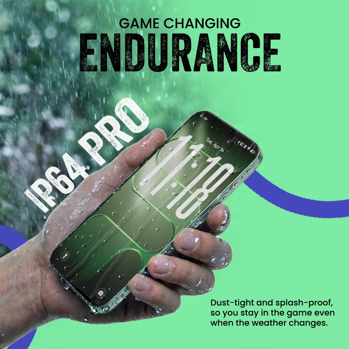 Tecno POP X 5G (Ripple Green, 6GB+128GB) | 6500mAh+45W Fast Charger | IP64 Pro | MIL-STD 810H Protection | Upto 18GB* RAM | Fastest 8X Network Speed* with URSP | 120Hz Smooth Display | 50MP Camera