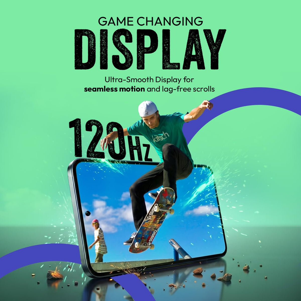 Tecno POP X 5G (Ripple Green, 6GB+128GB) | 6500mAh+45W Fast Charger | IP64 Pro | MIL-STD 810H Protection | Upto 18GB* RAM | Fastest 8X Network Speed* with URSP | 120Hz Smooth Display | 50MP Camera