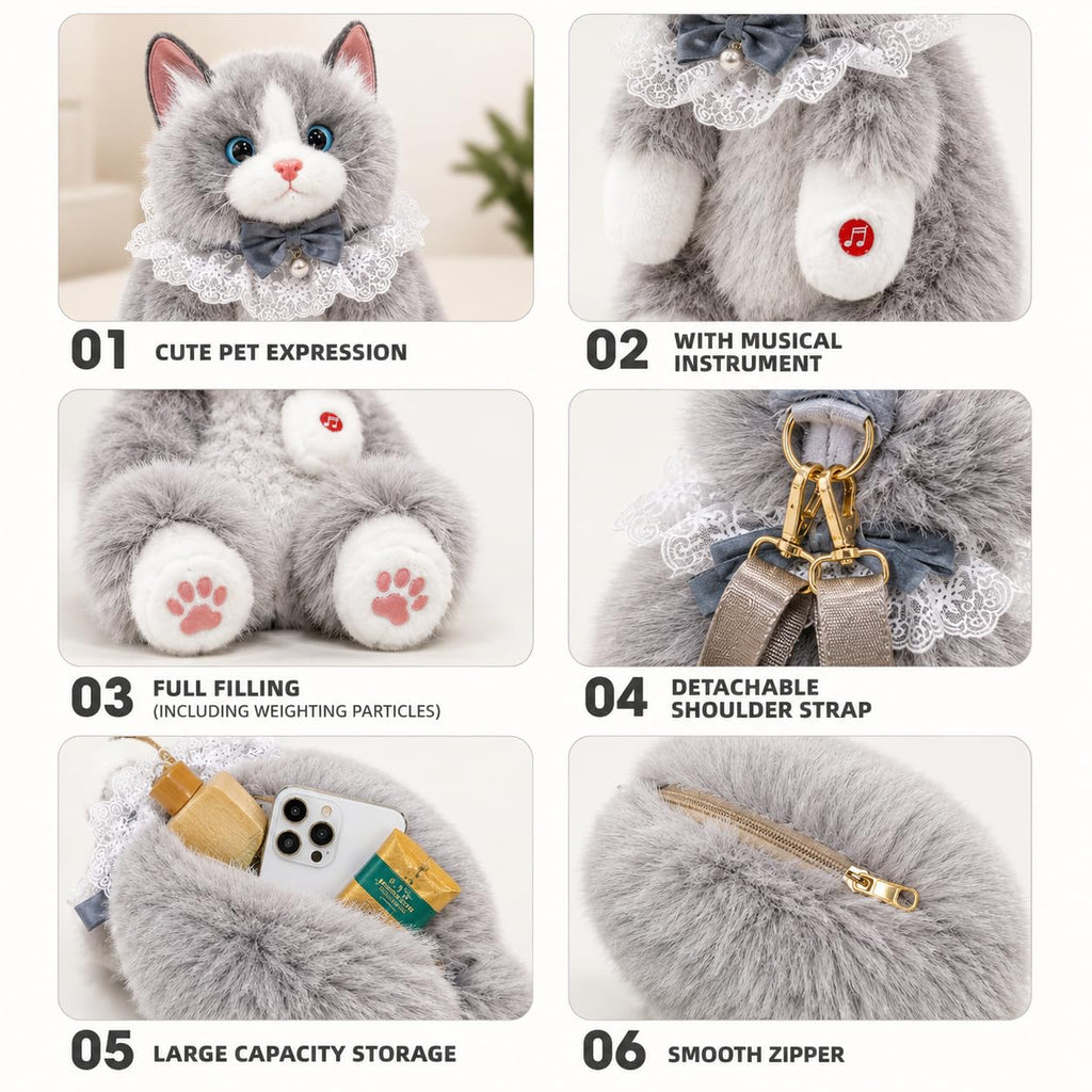 Babique Dog Plush Soft Toy Cute Kids Animal Home Decor Boys/Girls/Baby (25 cm, White)