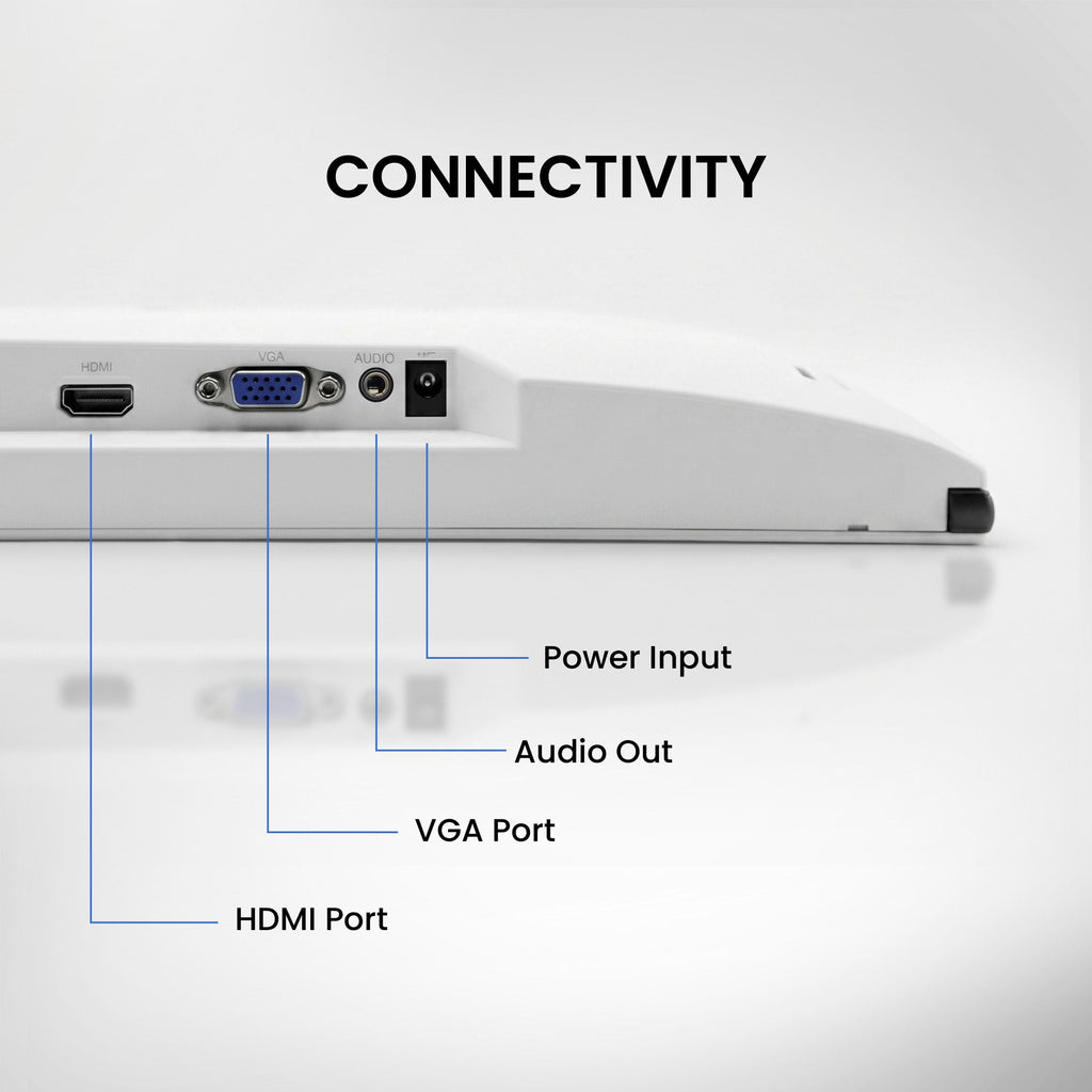 FRONTECH (54.61cm, LED, FHD 1920x1080,100Hz, White, 3500R Curved, Bezel Less Design, HDMI & VGA Ports Monitor (MON-0079C)