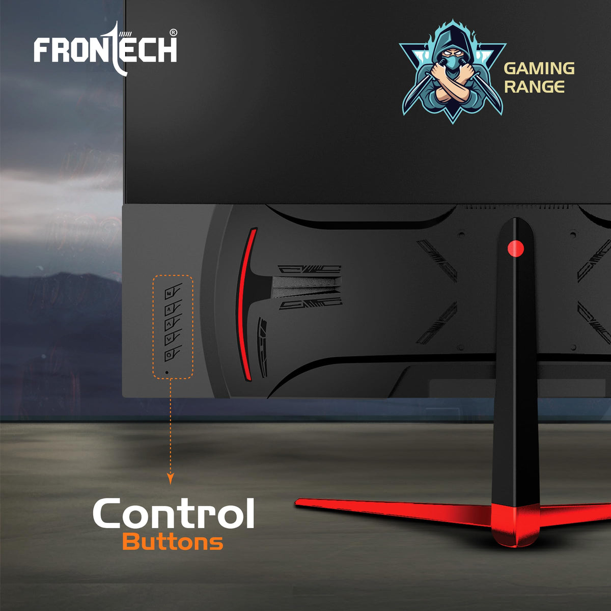 FRONTECH (54.61cm, LED, FHD 1920x1080,100Hz, White, 3500R Curved, Bezel Less Design, HDMI & VGA Ports Monitor (MON-0079C)