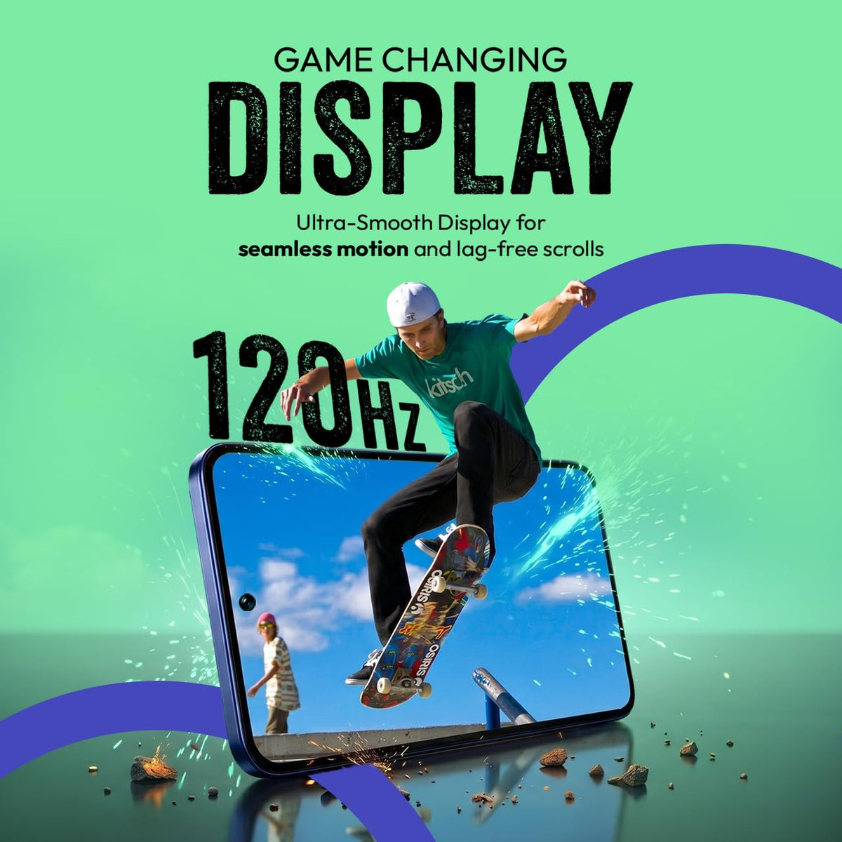 Tecno POP X 5G (Ripple Green, 6GB+128GB) | 6500mAh+45W Fast Charger | IP64 Pro | MIL-STD 810H Protection | Upto 18GB* RAM | Fastest 8X Network Speed* with URSP | 120Hz Smooth Display | 50MP Camera