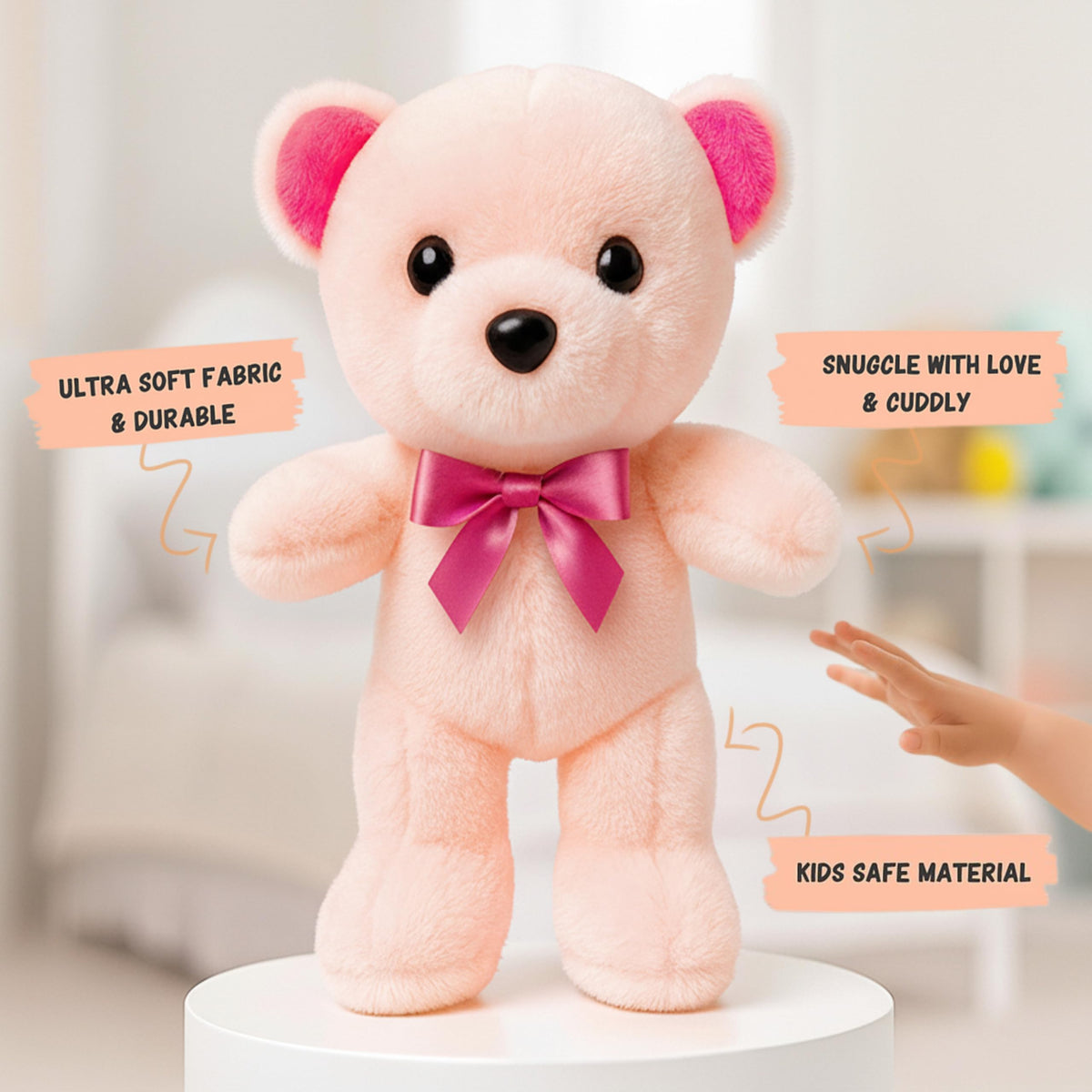 Babique Dog Plush Soft Toy Cute Kids Animal Home Decor Boys/Girls/Baby (25 cm, White)