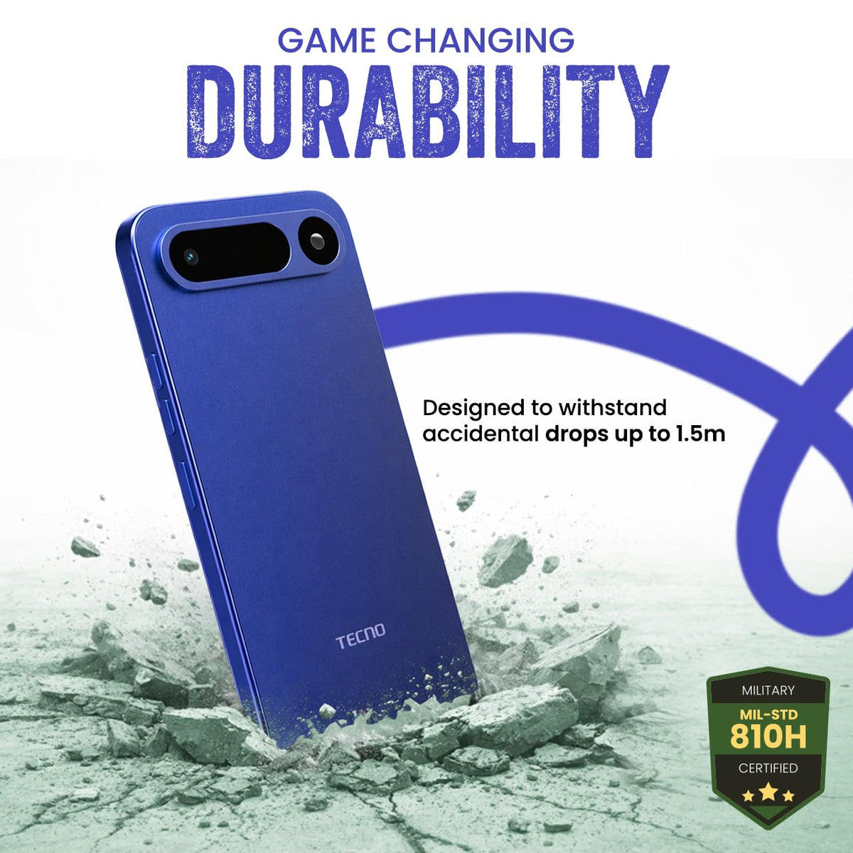 Tecno POP X 5G (Ripple Green, 6GB+128GB) | 6500mAh+45W Fast Charger | IP64 Pro | MIL-STD 810H Protection | Upto 18GB* RAM | Fastest 8X Network Speed* with URSP | 120Hz Smooth Display | 50MP Camera