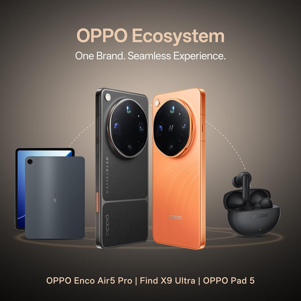 Oppo Find X9 Ultra 5G (Tundra Umber, 12GB, 512GB) | Hasselblad 50MP 10× Ultra-Sensing Optical-Zoom Telephoto | Dual 200MP | 8K Video | Snapdragon 8 Elite Gen 5 | 7050mAh 100W