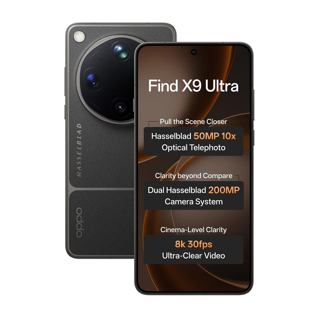 Oppo Find X9 Ultra 5G (Tundra Umber, 12GB, 512GB) | Hasselblad 50MP 10× Ultra-Sensing Optical-Zoom Telephoto | Dual 200MP | 8K Video | Snapdragon 8 Elite Gen 5 | 7050mAh 100W