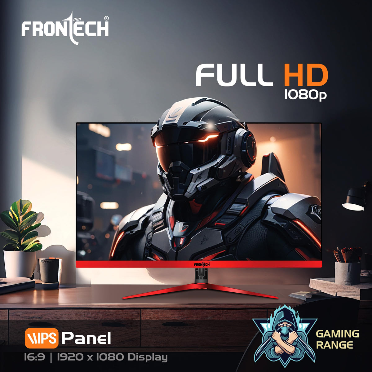 FRONTECH (54.61cm, LED, FHD 1920x1080,100Hz, White, 3500R Curved, Bezel Less Design, HDMI & VGA Ports Monitor (MON-0079C)