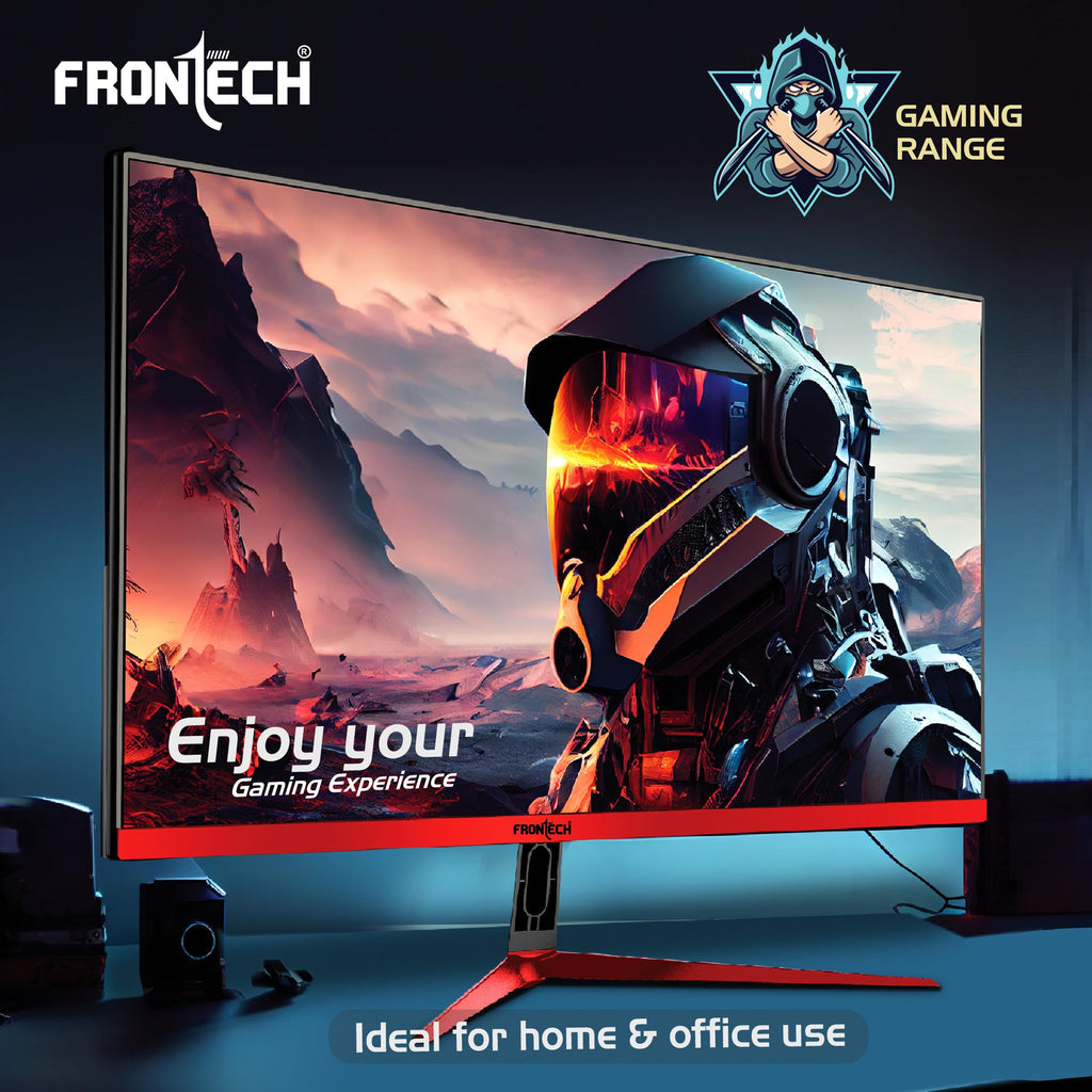 FRONTECH (54.61cm, LED, FHD 1920x1080,100Hz, White, 3500R Curved, Bezel Less Design, HDMI & VGA Ports Monitor (MON-0079C)