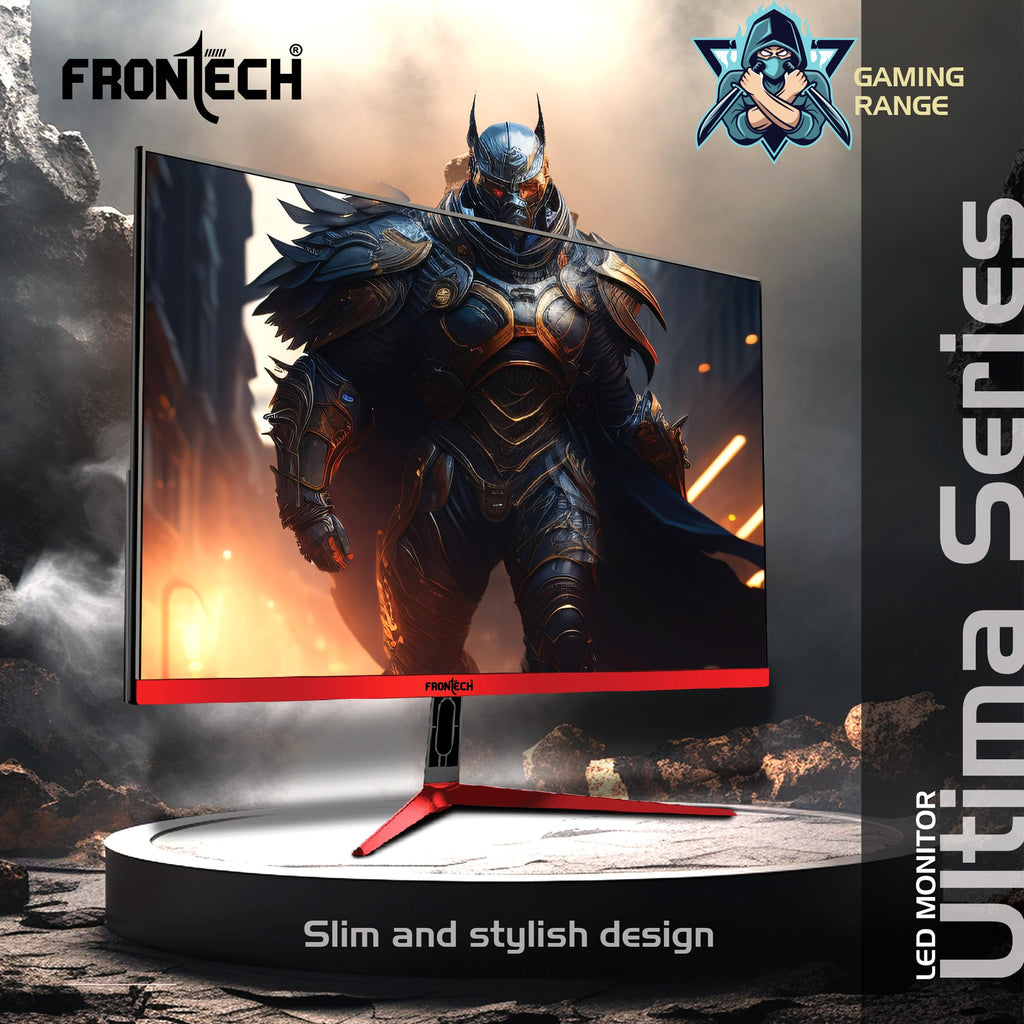 FRONTECH (54.61cm, LED, FHD 1920x1080,100Hz, White, 3500R Curved, Bezel Less Design, HDMI & VGA Ports Monitor (MON-0079C)