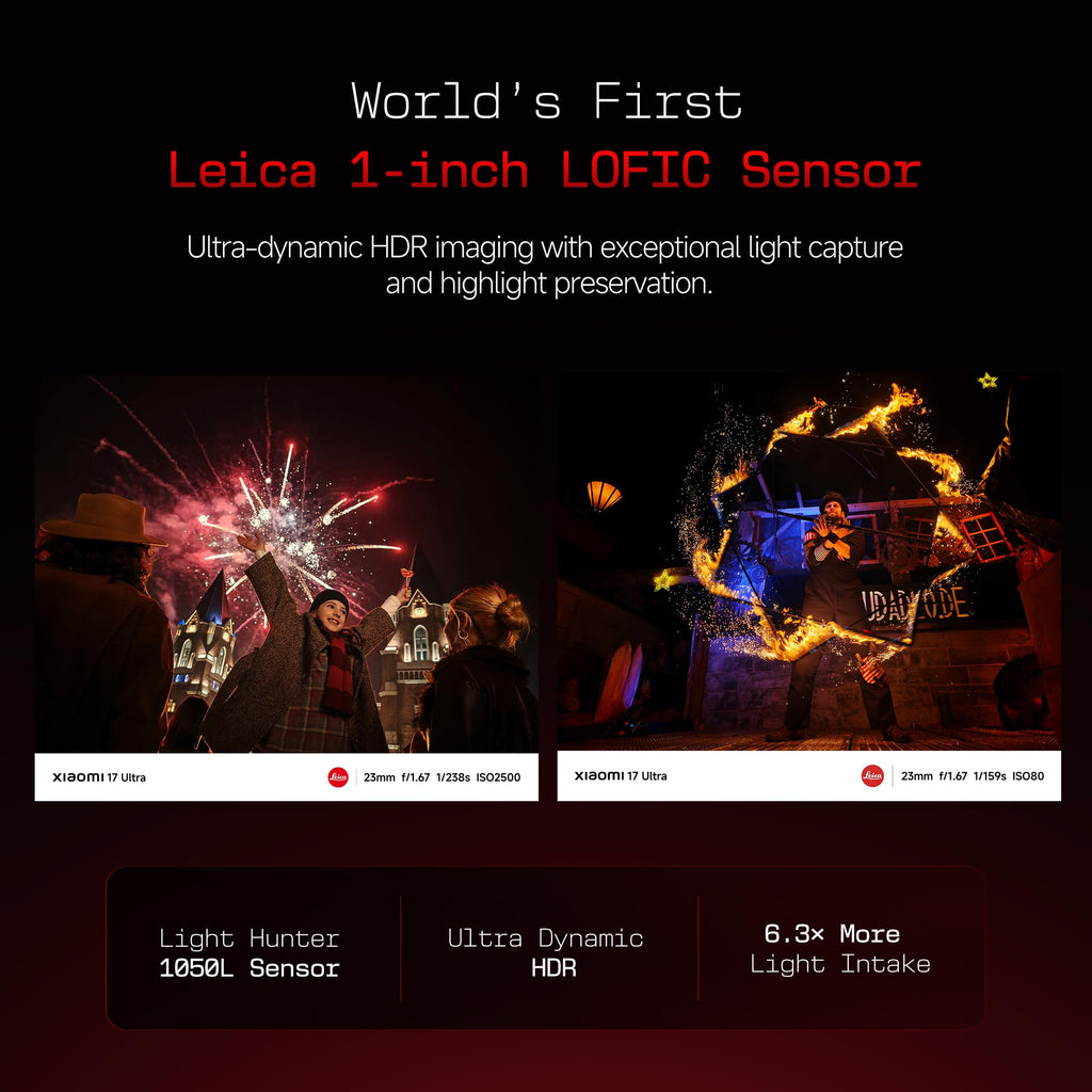 XIAOMI 17 Ultra (Black, 16GB+512GB) |World's First Leica 1-Inch LOFIC Sensor |Snapdragon 8 Elite Gen 5 |2K AMOLED Display | 90W HyperCharge HyperOS 3 | HyperAI Flagship Experience